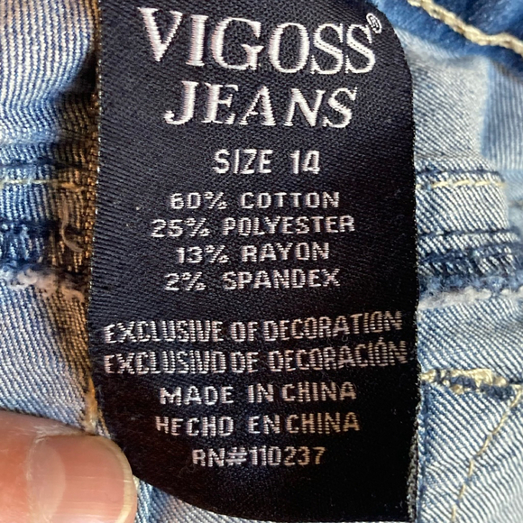 Girls Vigoss Denim Shorts Size 14 Blue - Picture 6 of 7